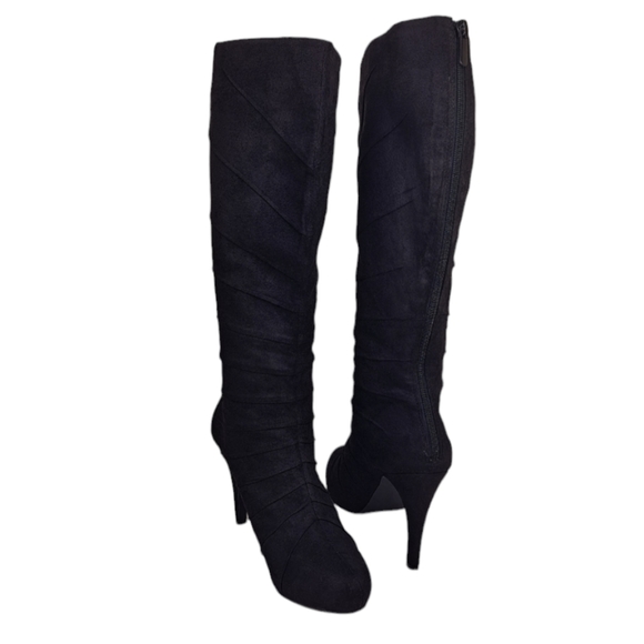 Velvet Heart Faux Suede Black Calf Women's Boots 8.5M - Picture 10 of 14
